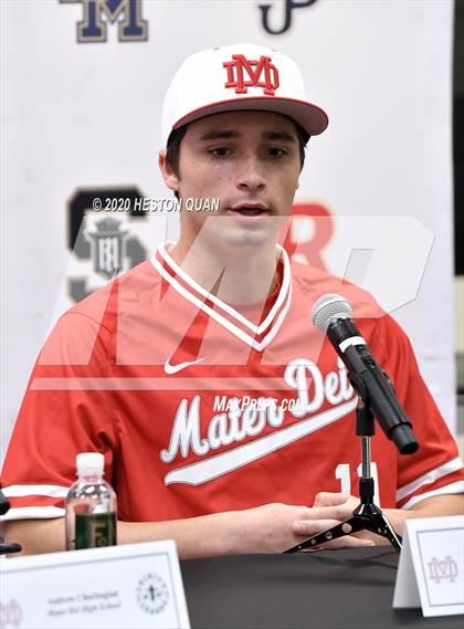 Thumbnail 3 in Trinity League Baseball Media Day - Mater Dei photogallery.