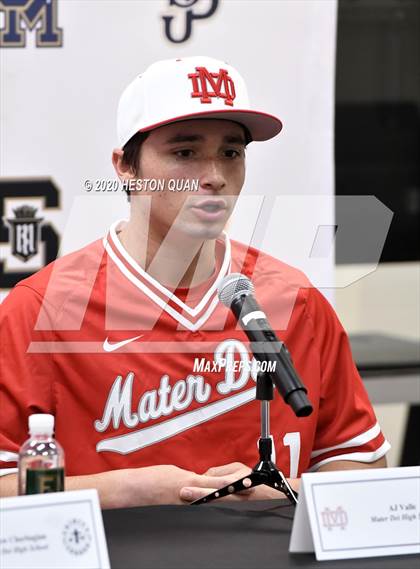 Thumbnail 3 in Trinity League Baseball Media Day - Mater Dei photogallery.