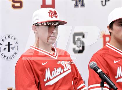Thumbnail 1 in Trinity League Baseball Media Day - Mater Dei photogallery.
