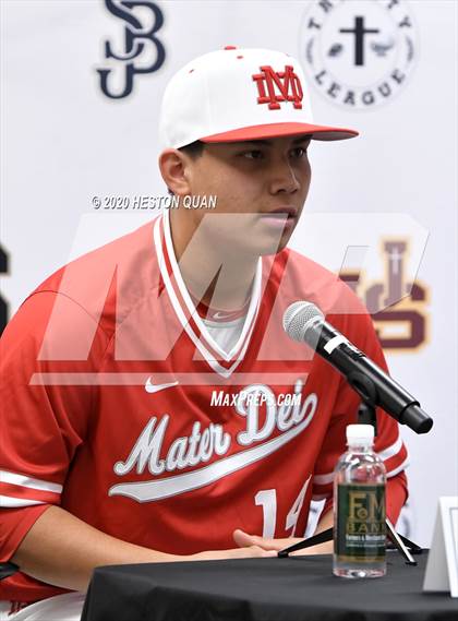 Thumbnail 1 in Trinity League Baseball Media Day - Mater Dei photogallery.