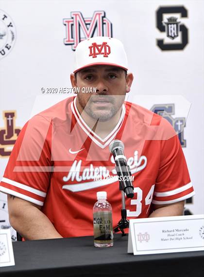 Thumbnail 1 in Trinity League Baseball Media Day - Mater Dei photogallery.