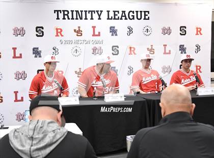 Thumbnail 1 in Trinity League Baseball Media Day - Mater Dei photogallery.