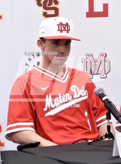 Thumbnail 2 in Trinity League Baseball Media Day - Mater Dei photogallery.