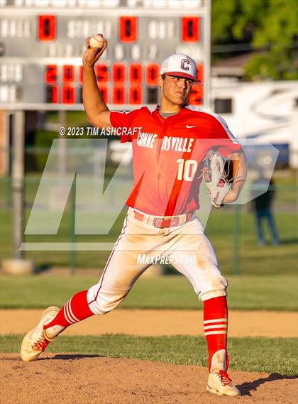 Thumbnail 3 in Connersville @ Franklin County (IHSAA 3A Section 29 Final) photogallery.