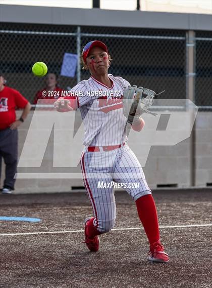 Thumbnail 2 in Melissa vs Wakeland (UIL 5A Softball Regional Semi-Final) photogallery.
