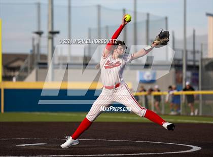 Thumbnail 2 in Melissa vs Wakeland (UIL 5A Softball Regional Semi-Final) photogallery.