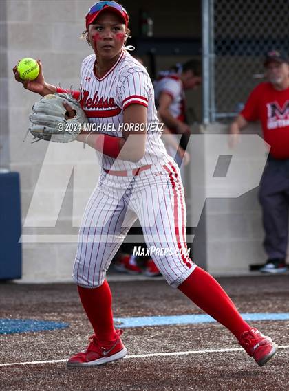 Thumbnail 2 in Melissa vs Wakeland (UIL 5A Softball Regional Semi-Final) photogallery.