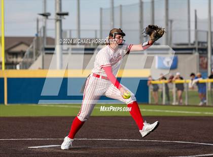Thumbnail 2 in Melissa vs Wakeland (UIL 5A Softball Regional Semi-Final) photogallery.