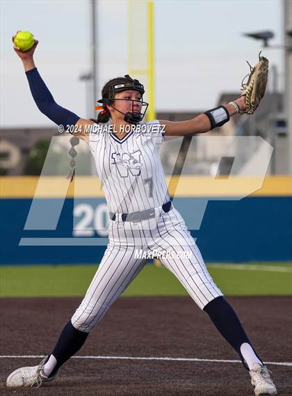 Thumbnail 2 in Melissa vs Wakeland (UIL 5A Softball Regional Semi-Final) photogallery.