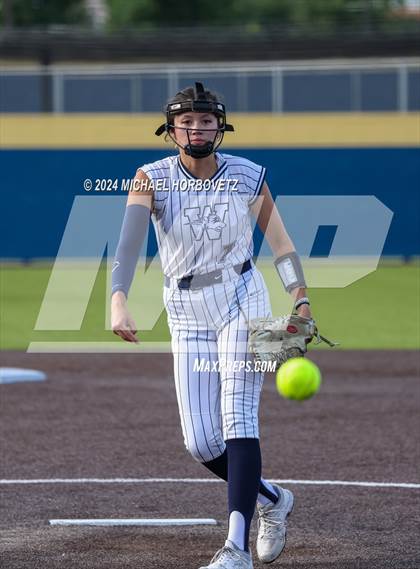 Thumbnail 2 in Melissa vs Wakeland (UIL 5A Softball Regional Semi-Final) photogallery.