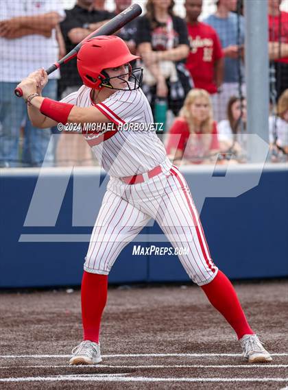 Thumbnail 3 in Melissa vs Wakeland (UIL 5A Softball Regional Semi-Final) photogallery.