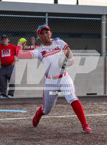Thumbnail 1 in Melissa vs Wakeland (UIL 5A Softball Regional Semi-Final) photogallery.