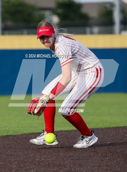 Thumbnail 1 in Melissa vs Wakeland (UIL 5A Softball Regional Semi-Final) photogallery.