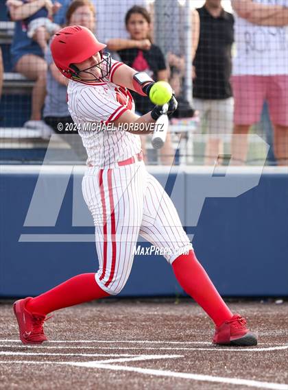 Thumbnail 3 in Melissa vs Wakeland (UIL 5A Softball Regional Semi-Final) photogallery.