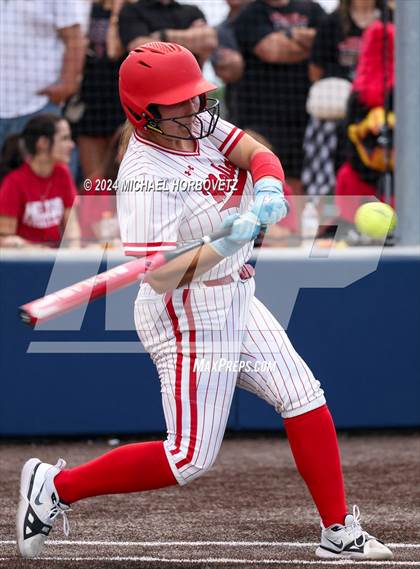Thumbnail 2 in Melissa vs Wakeland (UIL 5A Softball Regional Semi-Final) photogallery.