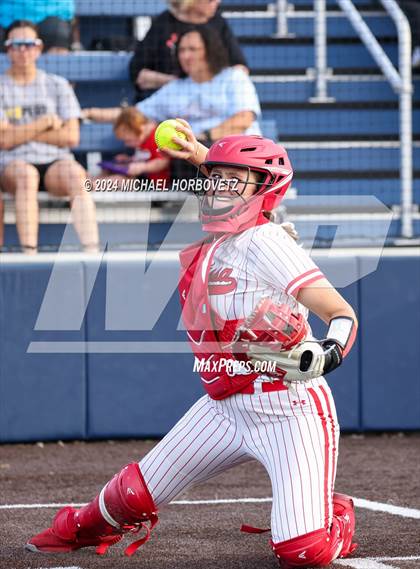 Thumbnail 2 in Melissa vs Wakeland (UIL 5A Softball Regional Semi-Final) photogallery.