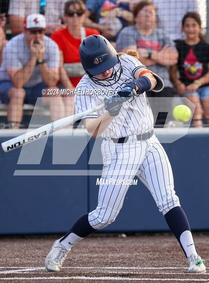 Thumbnail 1 in Melissa vs Wakeland (UIL 5A Softball Regional Semi-Final) photogallery.
