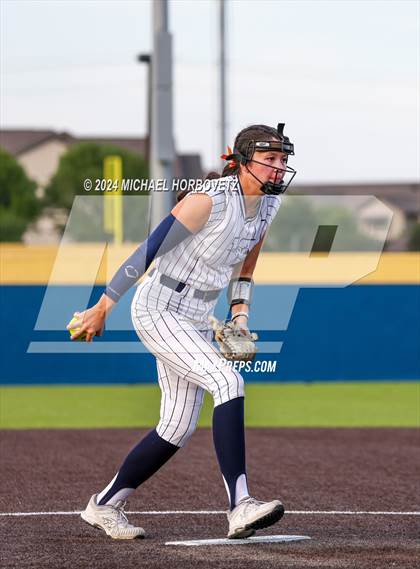 Thumbnail 2 in Melissa vs Wakeland (UIL 5A Softball Regional Semi-Final) photogallery.