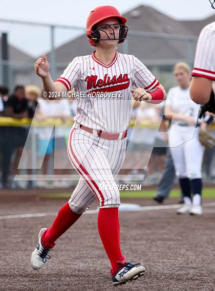 Thumbnail 3 in Melissa vs Wakeland (UIL 5A Softball Regional Semi-Final) photogallery.