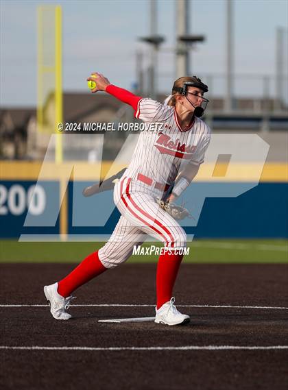 Thumbnail 3 in Melissa vs Wakeland (UIL 5A Softball Regional Semi-Final) photogallery.