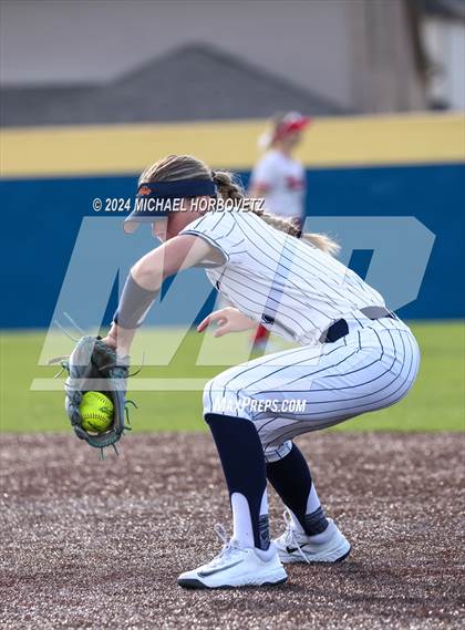 Thumbnail 3 in Melissa vs Wakeland (UIL 5A Softball Regional Semi-Final) photogallery.