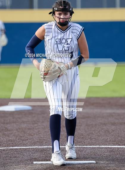 Thumbnail 3 in Melissa vs Wakeland (UIL 5A Softball Regional Semi-Final) photogallery.