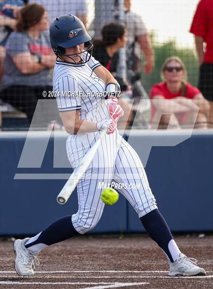 Thumbnail 3 in Melissa vs Wakeland (UIL 5A Softball Regional Semi-Final) photogallery.