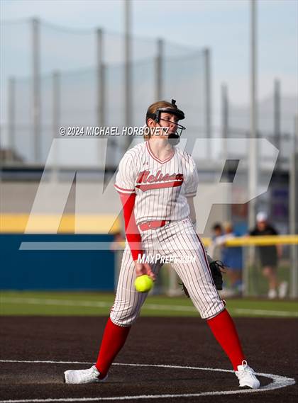 Thumbnail 1 in Melissa vs Wakeland (UIL 5A Softball Regional Semi-Final) photogallery.