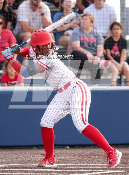 Thumbnail 1 in Melissa vs Wakeland (UIL 5A Softball Regional Semi-Final) photogallery.