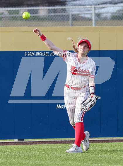 Thumbnail 3 in Melissa vs Wakeland (UIL 5A Softball Regional Semi-Final) photogallery.