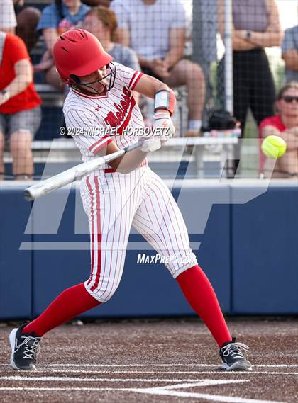 Thumbnail 3 in Melissa vs Wakeland (UIL 5A Softball Regional Semi-Final) photogallery.