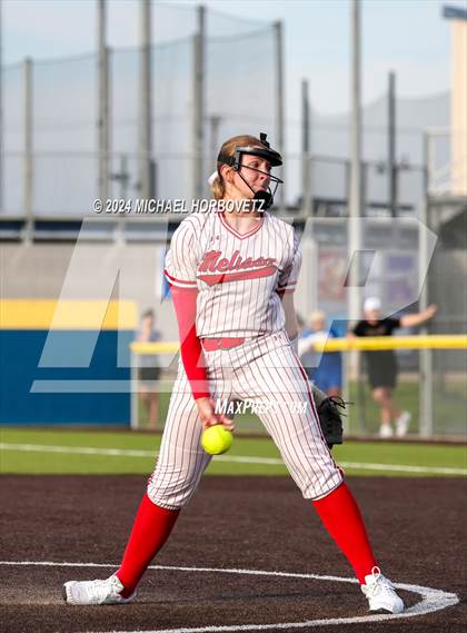 Thumbnail 3 in Melissa vs Wakeland (UIL 5A Softball Regional Semi-Final) photogallery.