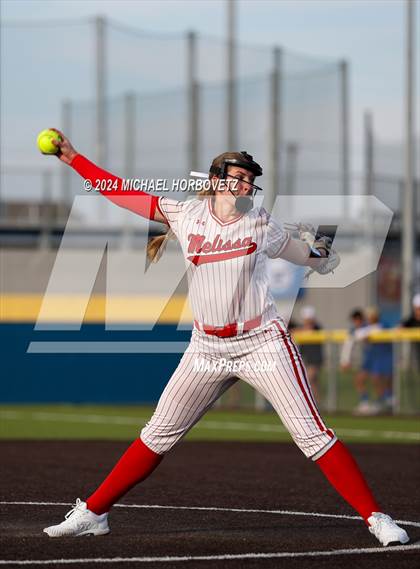 Thumbnail 3 in Melissa vs Wakeland (UIL 5A Softball Regional Semi-Final) photogallery.
