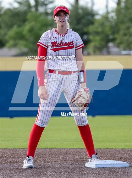 Thumbnail 2 in Melissa vs Wakeland (UIL 5A Softball Regional Semi-Final) photogallery.