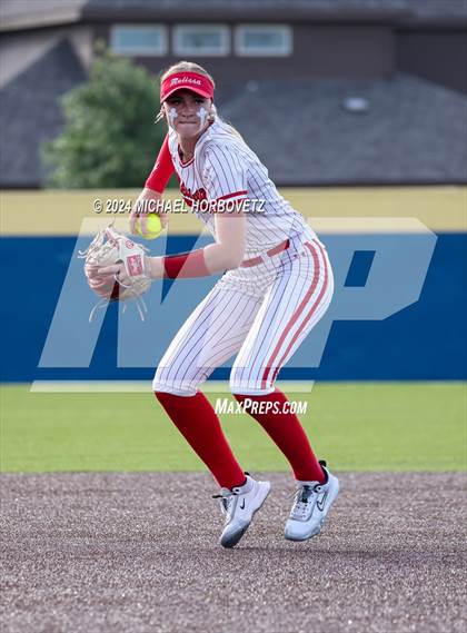 Thumbnail 1 in Melissa vs Wakeland (UIL 5A Softball Regional Semi-Final) photogallery.