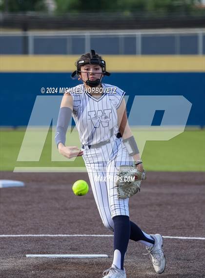 Thumbnail 3 in Melissa vs Wakeland (UIL 5A Softball Regional Semi-Final) photogallery.