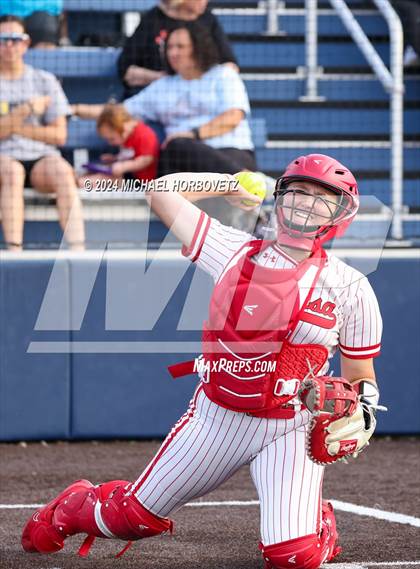 Thumbnail 3 in Melissa vs Wakeland (UIL 5A Softball Regional Semi-Final) photogallery.