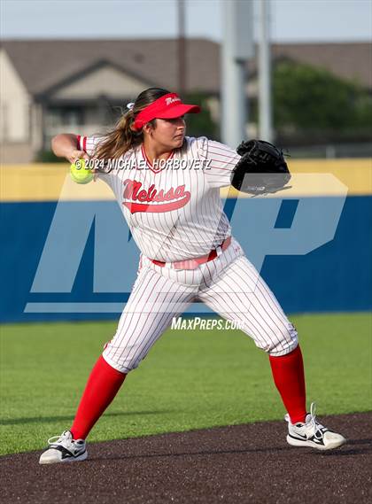 Thumbnail 2 in Melissa vs Wakeland (UIL 5A Softball Regional Semi-Final) photogallery.