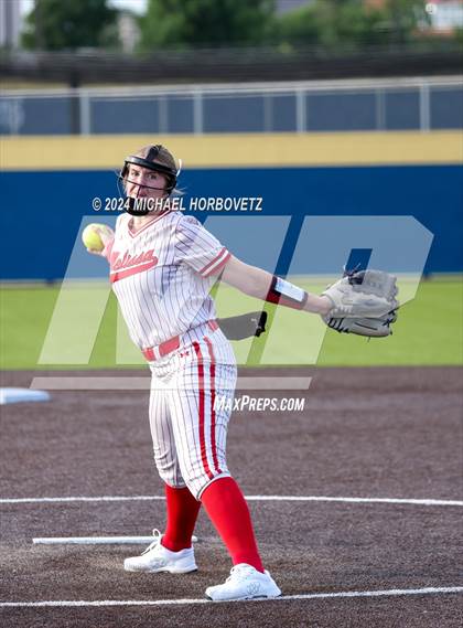 Thumbnail 1 in Melissa vs Wakeland (UIL 5A Softball Regional Semi-Final) photogallery.