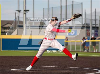 Thumbnail 3 in Melissa vs Wakeland (UIL 5A Softball Regional Semi-Final) photogallery.