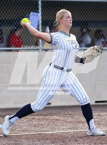 Thumbnail 1 in Melissa vs Wakeland (UIL 5A Softball Regional Semi-Final) photogallery.