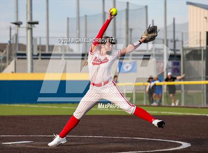 Thumbnail 1 in Melissa vs Wakeland (UIL 5A Softball Regional Semi-Final) photogallery.