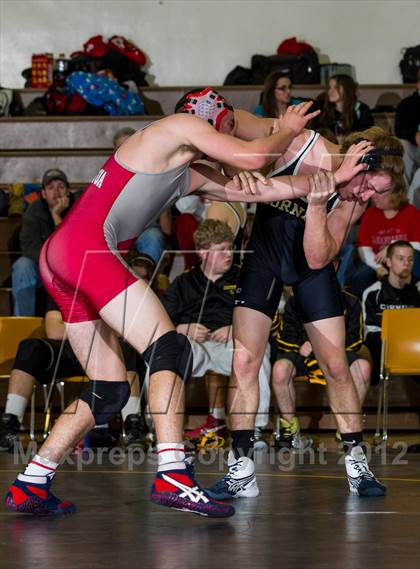 Thumbnail 2 in Canandaigua Academy vs Corning (Corning Duals) photogallery.