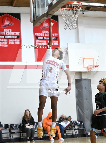 Thumbnail 1 in Leroy Greene Academy vs. Futures (Sac Adventist Holiday Invitational) photogallery.