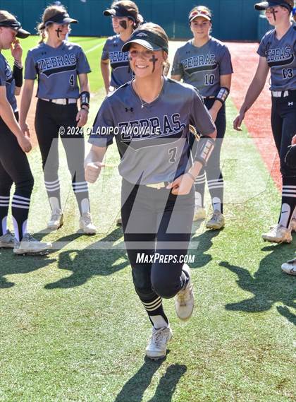 Thumbnail 3 in Hallettsville vs. Grandview (UIL Softball 3A Semifinal) photogallery.