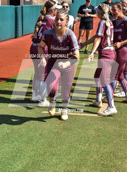 Thumbnail 3 in Hallettsville vs. Grandview (UIL Softball 3A Semifinal) photogallery.