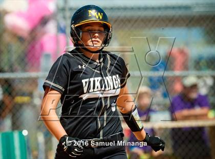 Thumbnail 2 in Gross Catholic vs. Northwest (Lincoln Public Schools Softball Classic) photogallery.