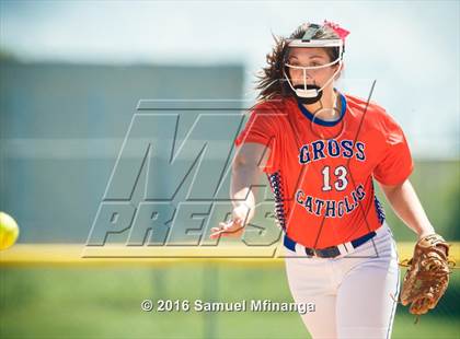 Thumbnail 2 in Gross Catholic vs. Northwest (Lincoln Public Schools Softball Classic) photogallery.