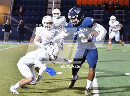 Thumbnail 2 in Eastside Catholic vs. Marietta (GEICO State Champions Bowl Series) photogallery.