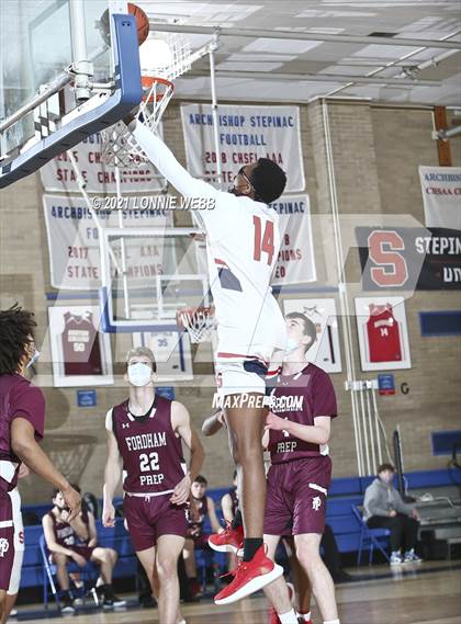 Thumbnail 1 in Fordham Prep vs Achbishop Stepinac (CHSAA Spring Tournament) photogallery.